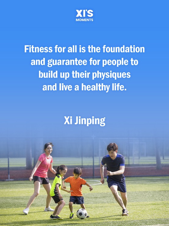 Xi on promoting people's health through sports